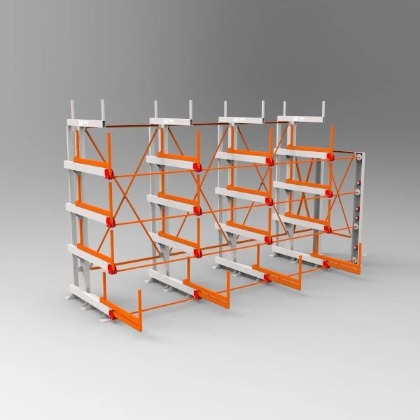 Rack cantilever extensível de um lado